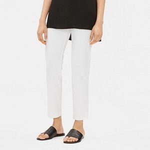 Eileen Fisher white slim ankle pant extra small
